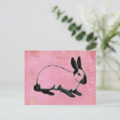 Pink Bunny Postcard Postkarte (Stehend Vorderseite)