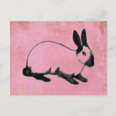 Pink Bunny Postcard Postkarte (Vorderseite)