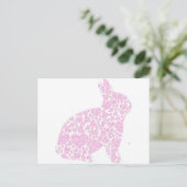 Pink Bunny Postcard Postkarte (Stehend Vorderseite)