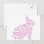 Pink Bunny Postcard Postkarte (Vorne/Hinten)