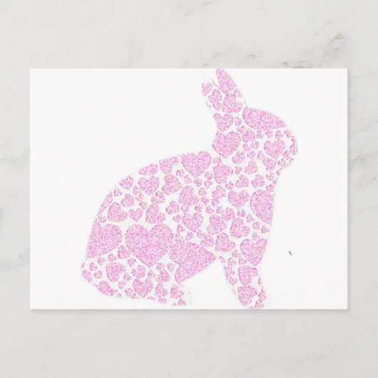 Pink Bunny Postcard Postkarte (Vorderseite)