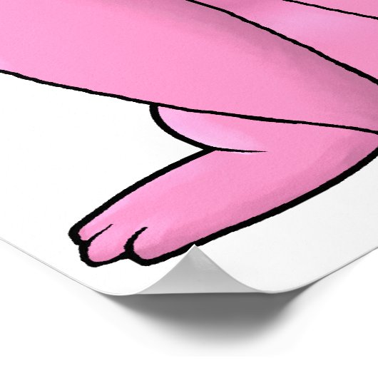 Pink Bunny Poster (Ecke)