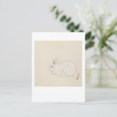 Pink Bunny Postkarte (Stehend Vorderseite)