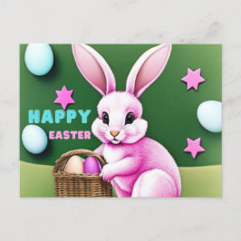 Pink Bunny Postkarte