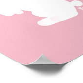 Pink Bunny Print Poster (Ecke)