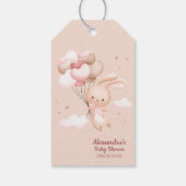 Pink Bunny Rabbit Baby Dusche Danke Geschenkanhänger (Rückseite)