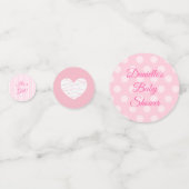 Pink Bunny Rabbit Baby Girl Babydusche Confetti Konfetti (Rückseiten)