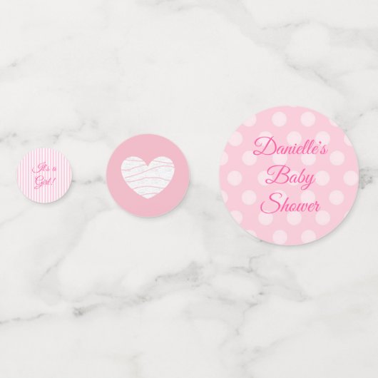 Pink Bunny Rabbit Baby Girl Babydusche Confetti Konfetti (Rückseiten)