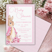 Pink Bunny Rabbit Babydusche Einladung