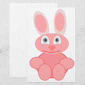 PINK BUNNY RABBIT BRIEFPAPIER (Vorne/Hinten)