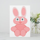 PINK BUNNY RABBIT BRIEFPAPIER (Stehend Vorderseite)