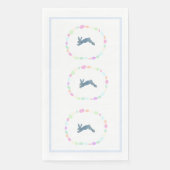 Pink Bunny Rabbit Egg Papierhandtücher Serviette (Vorderseite)