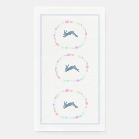 Pink Bunny Rabbit Egg Papierhandtücher Serviette (Vorderseite)