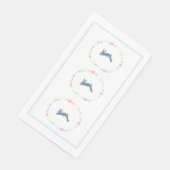 Pink Bunny Rabbit Egg Papierhandtücher Serviette (Ecke)