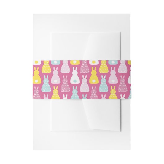 Pink Bunny Rabbit Einladungsbanderole (Vorderseite Beispiel)