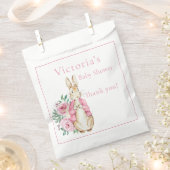 Pink Bunny Rabbit Floral Baby Dusche Geschenktütchen (Ausgeschnitten)