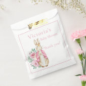 Pink Bunny Rabbit Floral Baby Dusche Geschenktütchen (Versiegelt)