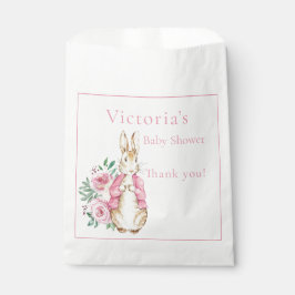 Pink Bunny Rabbit Floral Baby Dusche Geschenktütchen