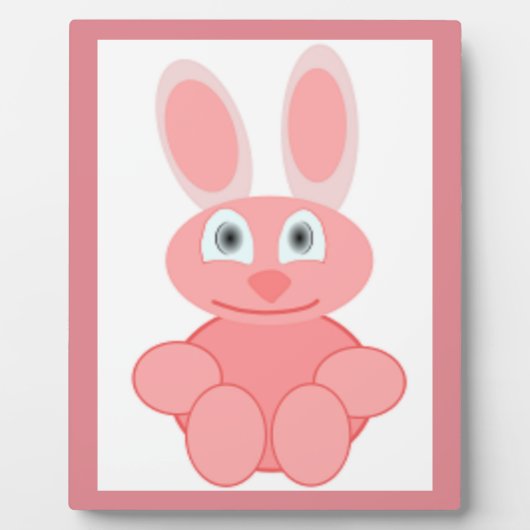 PINK BUNNY RABBIT FOTOPLATTE (Vorderseite)