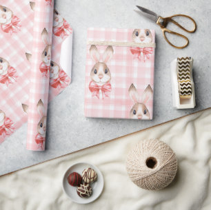 Pink Bunny Rabbit Geschenk Geschenkpapier
