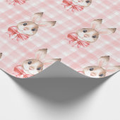 Pink Bunny Rabbit Geschenk Geschenkpapier (Ecke)