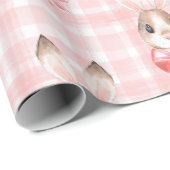 Pink Bunny Rabbit Geschenk Geschenkpapier (Rolleneckpunkt)