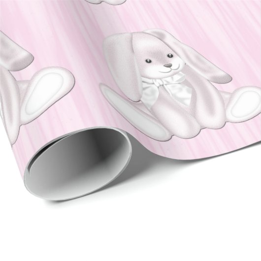 Pink Bunny Rabbit Geschenkpapier (Rolleneckpunkt)