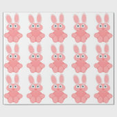 PINK BUNNY RABBIT GESCHENKPAPIER (Flach)