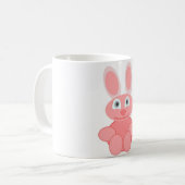 PINK BUNNY RABBIT KAFFEETASSE (Vorderseite Links)