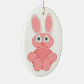 PINK BUNNY RABBIT KERAMIK ORNAMENT (Rechts)