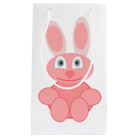 PINK BUNNY RABBIT KLEINE GESCHENKTÜTE (Vorderseite)