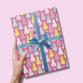 Pink Bunny Rabbit Muster Geschenkpapier