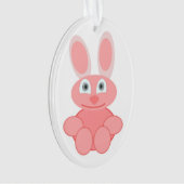 PINK BUNNY RABBIT ORNAMENT (Vorderseite)