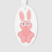 PINK BUNNY RABBIT ORNAMENT (Vorderseite)