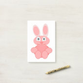 PINK BUNNY RABBIT POST-IT KLEBEZETTEL (Auf Schreibtisch)