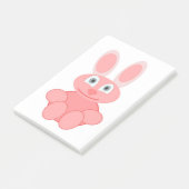 PINK BUNNY RABBIT POST-IT KLEBEZETTEL (angewinkelt)