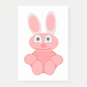 PINK BUNNY RABBIT POST-IT KLEBEZETTEL