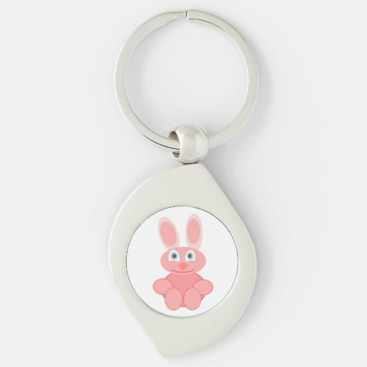 PINK BUNNY RABBIT SCHLÜSSELANHÄNGER (Vorderseite)