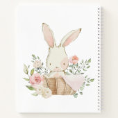 Pink Bunny Rabbit Script Pregnancy Journal Notizblock (Rückseite)