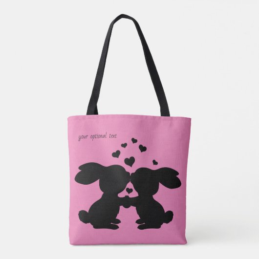 Pink Bunny Rabbit Tobag Tasche (Rückseite)