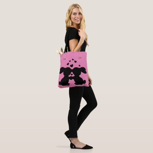 Pink Bunny Rabbit Tobag Tasche (Am Model)