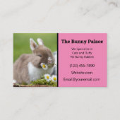 Pink Bunny Rabbit Züchter Visitenkarte (Vorderseite)