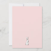 Pink Bunny Second Birthday Einladung (Rückseite)