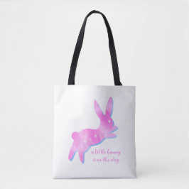 Pink Bunny Silhouette Cute Custom Girl Baby Shower Tasche