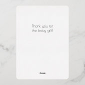 Pink Bunting Flags Gold Foil Danke Karte (Rückseite)