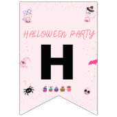 Pink Bunting Halloween Wimpelkette (Zweite Fahne)