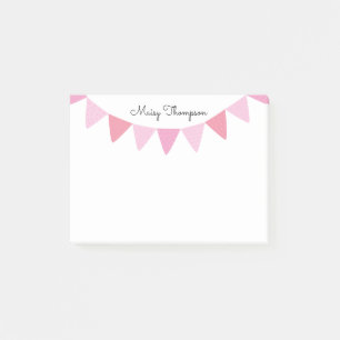 Pink Bunting Skriptname Post-it Klebezettel