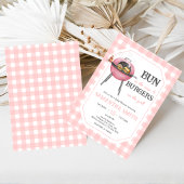 Pink Burger BBQ Baby Shower Einladung