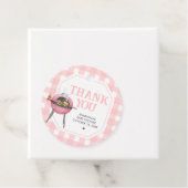 Pink Burger BBQ Baby Shower Geschenkanhänger (Beispiel)