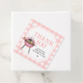 Pink Burger BBQ Baby Shower Geschenkanhänger (Beispiel)